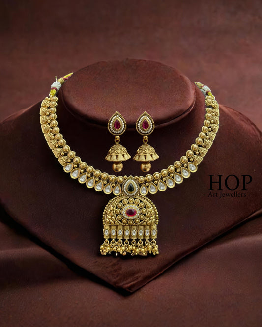 Rajwadi Gold Plated Necklace